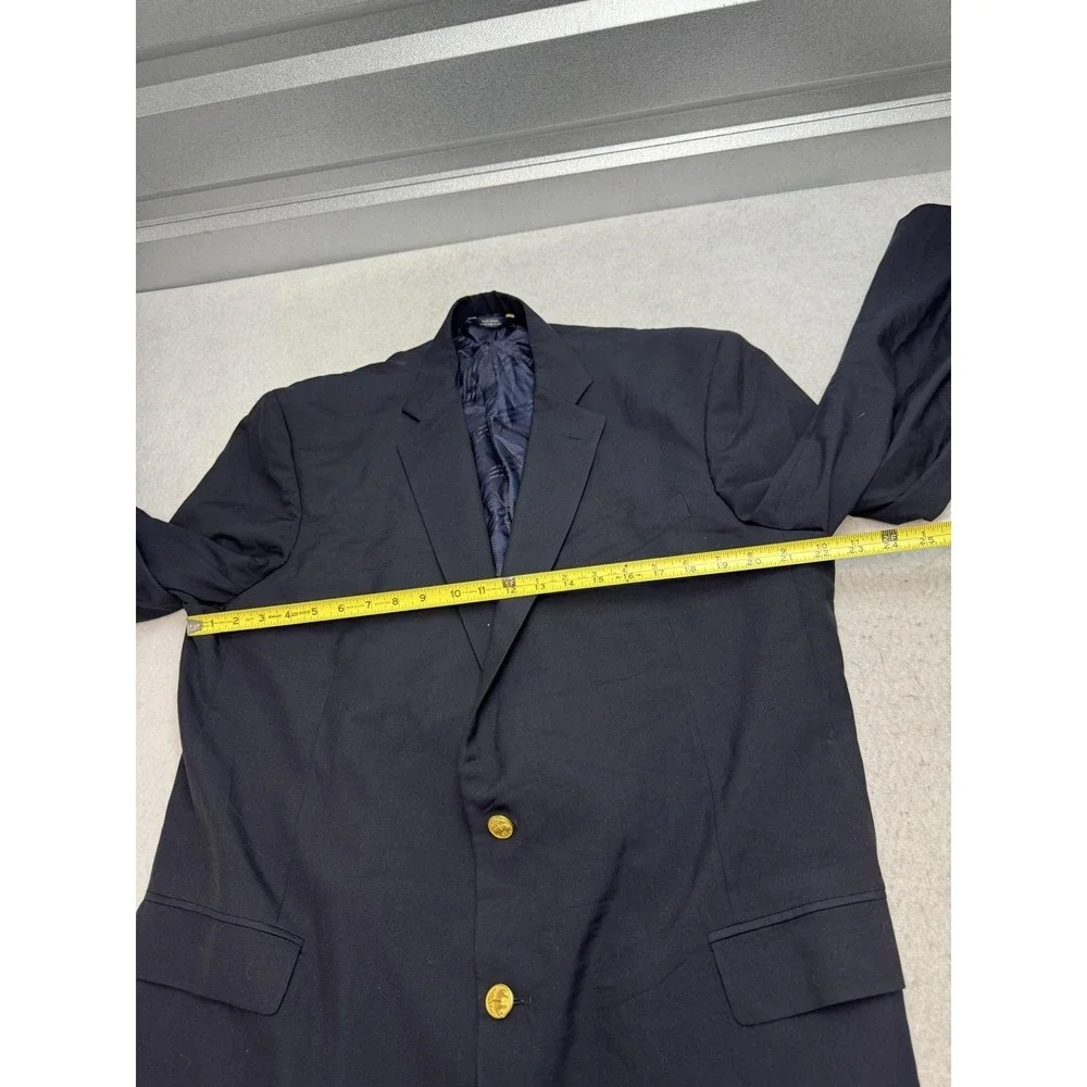 Brooks Brothers Blazer Mens 50 Long Navy Wool 1818 Madison Loro Piana Coat*FLAW*